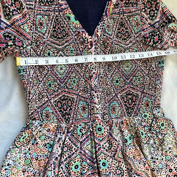 Anthropologie Maeve Dress Banet Smocked Button Bodice Long Sleeve Lined - Picture 8 of 11